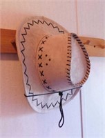 Hand crafted suede cowboy hat