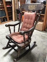 Old Wood Rocking Chair w/Pads