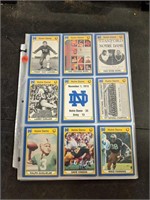 Lot of Notre Dame Football Cards