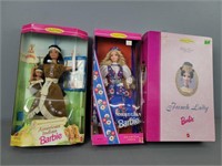 3x The Bid Collectible Barbies In Boxes
