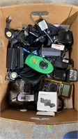 Box Lot Of Camera Assesories Etc