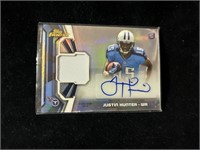 Justin Hunter Signed Rookie card with relic