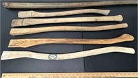 Antique Axe Handle Lot See Photos for Details