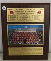 1969 Kansas City Chiefs Sports Plaque