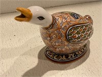 A Portuguese Ceramic Goose Figurine