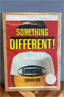 Vintage Genesee Cream Ale Cardboard Ad Sign