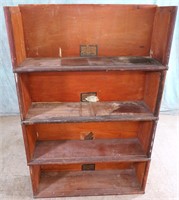 4PC GLOBE-WERNICKE STACKED BOOKSHELVES-AS IS