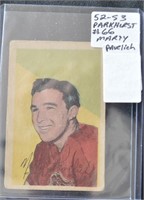1952-53 Parkhurst Marty Pavelich  Hockey Card