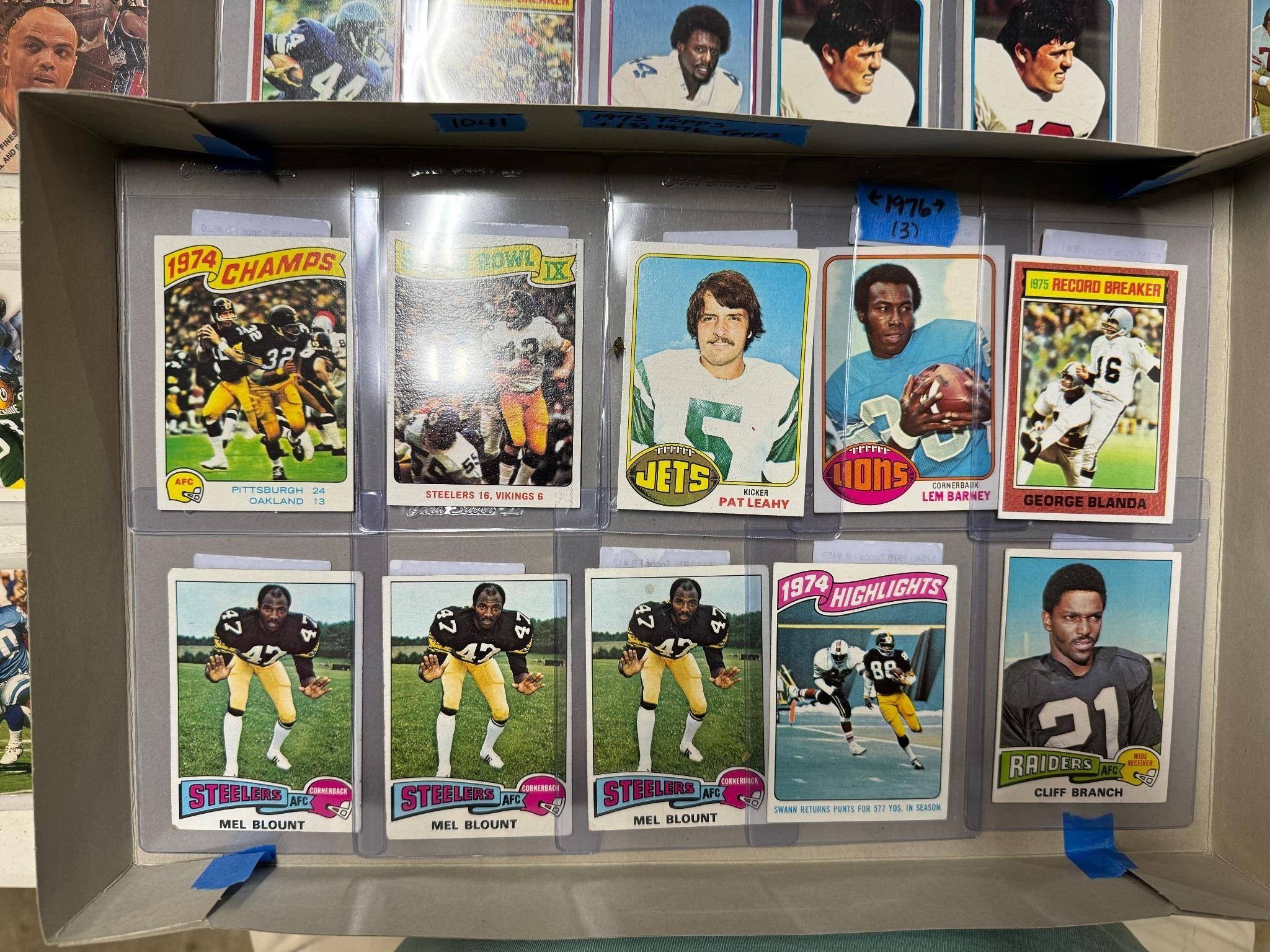 (3) 76 Topps/(7) 75 Topps Football