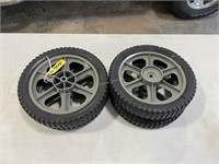 4 plastic wheels--11 1/2 "