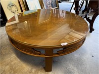 LARGE ROUND ORIENTAL COFFEE TABLE