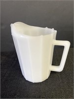 Milkglass small milk or juice pitcher, 5in tall