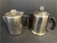 Texsport & Farberware percolator coffee pots