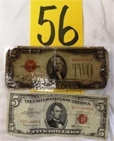 5 dollar 63; 2 dollar 1928