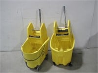 Two Mop Buckets W/Two Mop Ringers