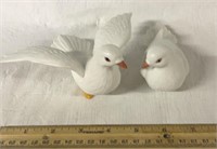 Homco porcelain dove figurine 2pc set