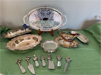 Assorted Silver Plate Serving Pieces