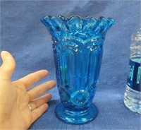 nice blue moon & stars 7 inch tall vase