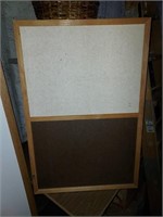 2 small white boards with cork