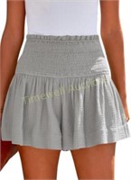 ANGGREK Womens Summer Casual Shorts Gray M
