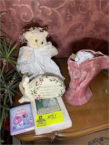 Misc group of decorative items including horse and