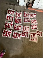 18 laminated exit signs