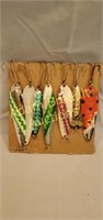 7 assorted fishing spoons