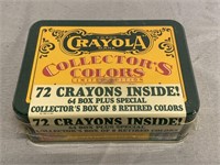 72 Crayola Crayons Collector’s Colors Tin Box