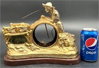 Vintage Huck Finn Fishing Clock Lamp - Repair