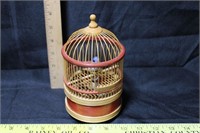 Small Bamboo Bird Cage Music Box