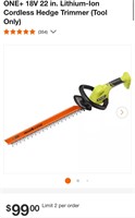 ONE+ 18V 22  ONE+ 22" Hedge Trimmer