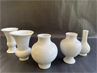 Set of Five Global Views Porcelain Vases