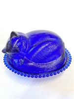 Cobalt Blue Cat Nesting Dish
