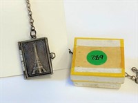 Vintage Paris Locket Full of Photos Watch Chain
