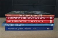 Stack of Country Crafts Books & Quilts