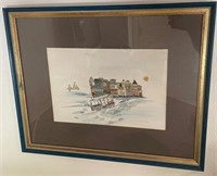 B - R. SCHARF FRAMED ART 15X20" (P14)