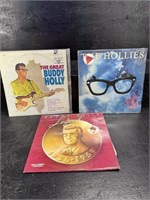 3 BUDDY HOLLY RECORD ALBUMS