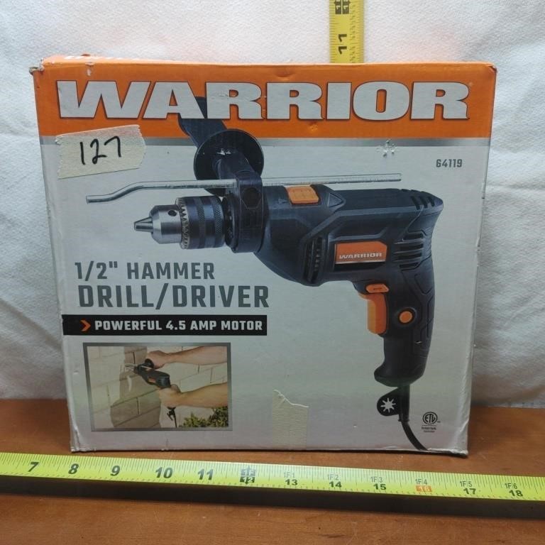 WARRIOR 1/2 ' HAMMER DRILL/DRIVE TESED & WORKS