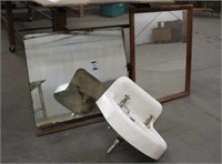 (2) Mirrors & Cast Iron Sink