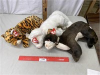 Lot of Three Cat Stuffed Toys