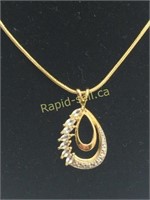 Gold Plated & Diamond Necklace Set