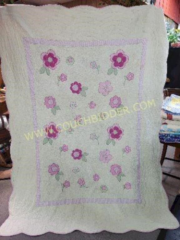 Pink Floral Quilt