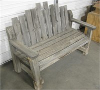 Rustic Wood Patio / Garden Bench - 53" Wide