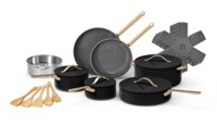 20-Piece Ceramic Non-Stick Cookware Set, Black