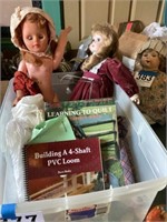 Dolls, and books on loom
