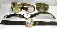 Lot of 5 Vintage Men's Wrist Watches