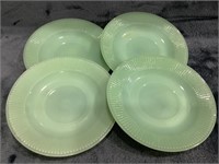 Set of 4 Vintage Jadeite Cup & Saucers