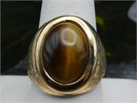 TIGERS EYE RING ROCK STONE LAPIDARY SPECIMEN