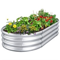 WFF9348  Livhil Galvanized Raised Garden Bed, 4ft