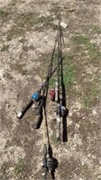 Assortment of fishing rods